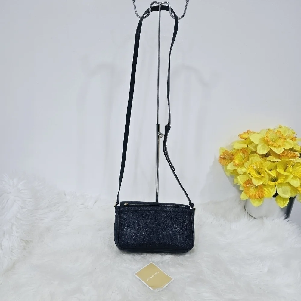 Michael Kors blue Charlton logo crossbody bag